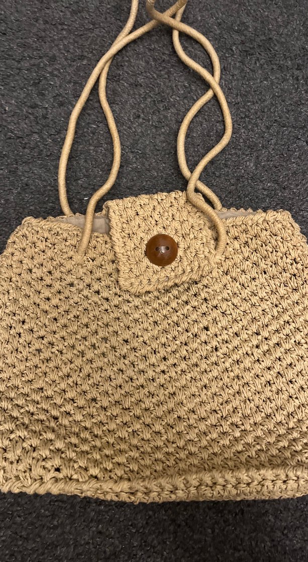 Bej Örgü Kadın Çanta - Görsel 2