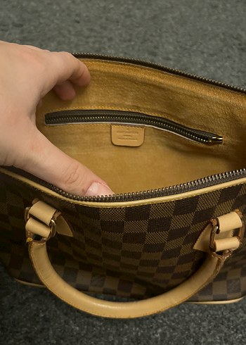 Kahverengi Kareli Deri Kadın Çanta - Görsel 4