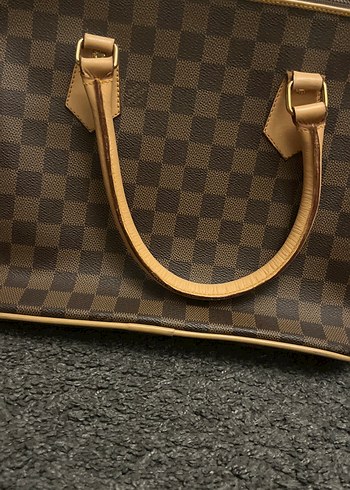 Kahverengi Kareli Deri Kadın Çanta - Görsel 2