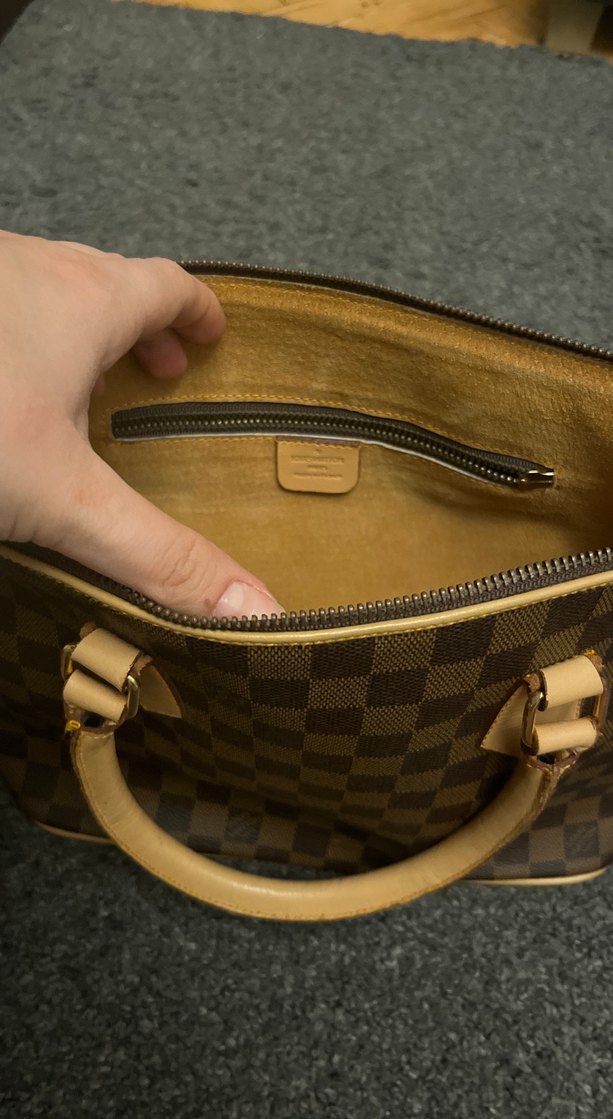 Kahverengi Kareli Deri Kadın Çanta - Görsel 4