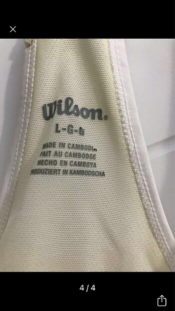 l Beden beyaz Renk Orjinal etiketli Wilson bayan tenis atlet hiç kullanılmamış