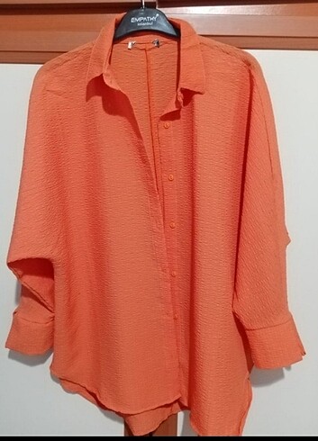 m Beden turuncu Renk Yazlık Gömlek