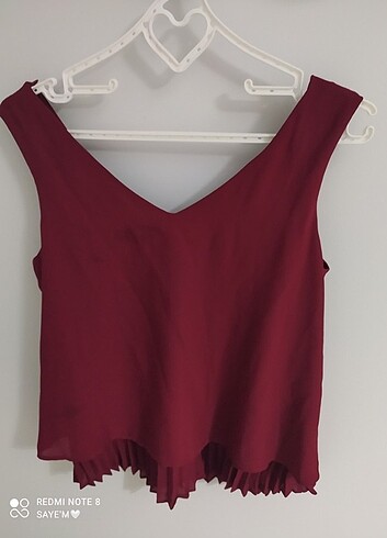 Sateen şifon bluz