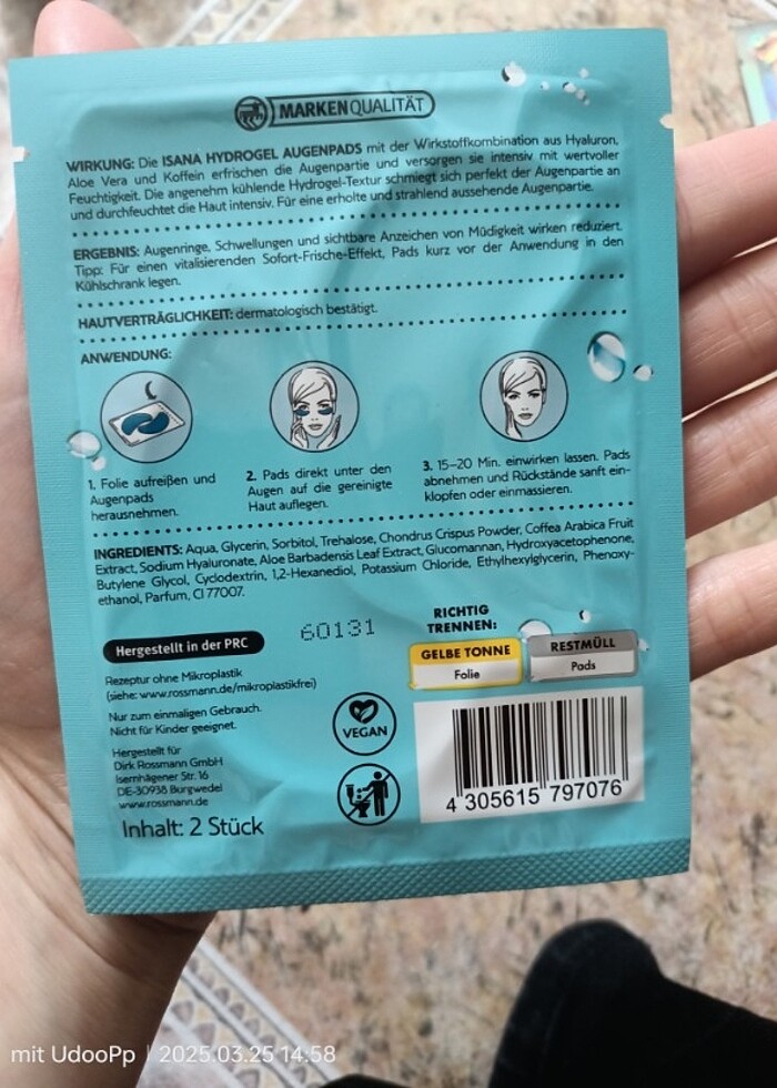 İsana göz altı pedi  - Görsel 2