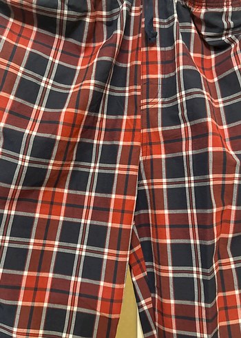 Erkek Kareli Kemerli Pijama Altı - Görsel 2