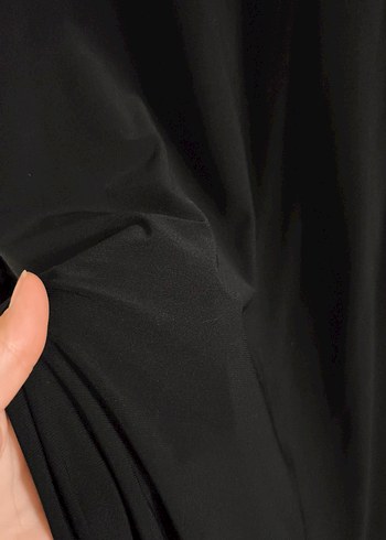 44 Beden Siyah Uzun Kollu Gotik Salaş Elbise