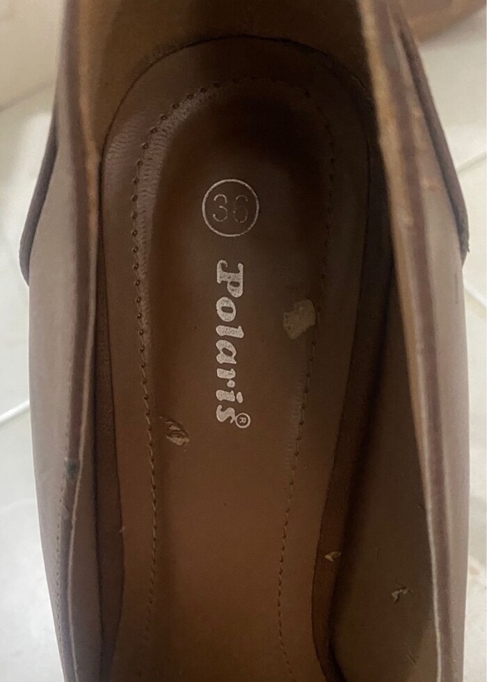 kahverengi topuklu ayakkabi - Görsel 3