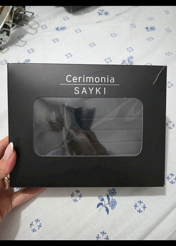 Damat Papyon -Yaka Mendili - Kuşak Seti Orjinal Mağaza ürünüdür - Görsel 2