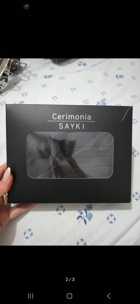 Damat Papyon -Yaka Mendili - Kuşak Seti Orjinal Mağaza ürünüdür - Görsel 2