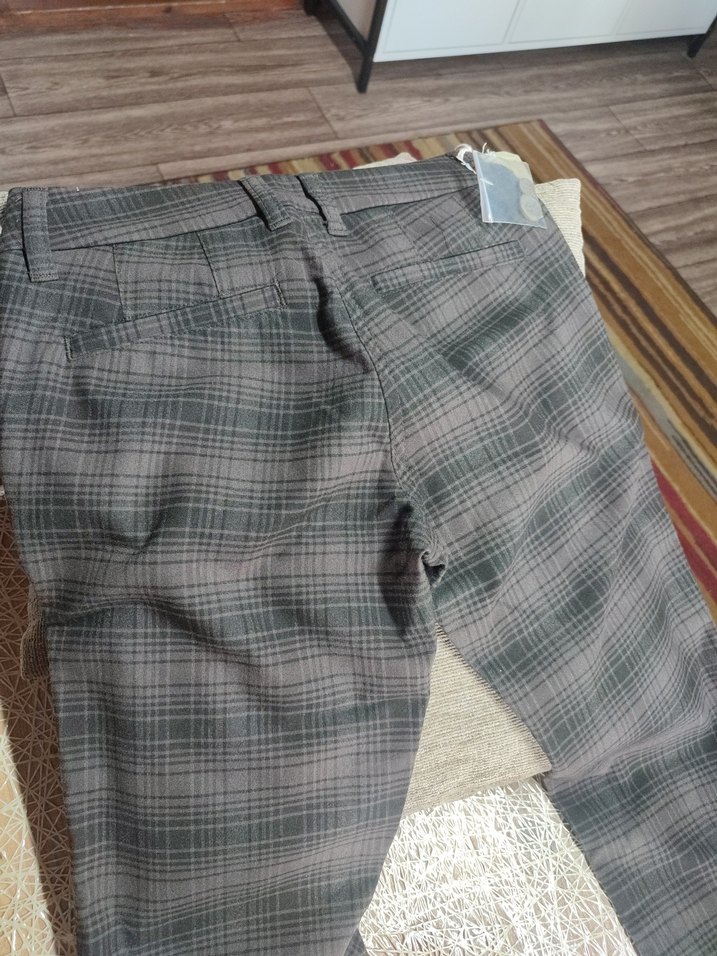 Gri Ekoseli Kemerli erkek umaş Pantolon - Görsel 5