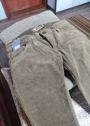 Düğmeli Kadın Süet Pantolon - Kahverengi - Görsel 2