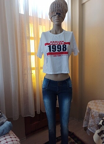 Yeni H &M CROP sBEDEN ve BySasha 38 BEDEN KOT.  - Görsel 7