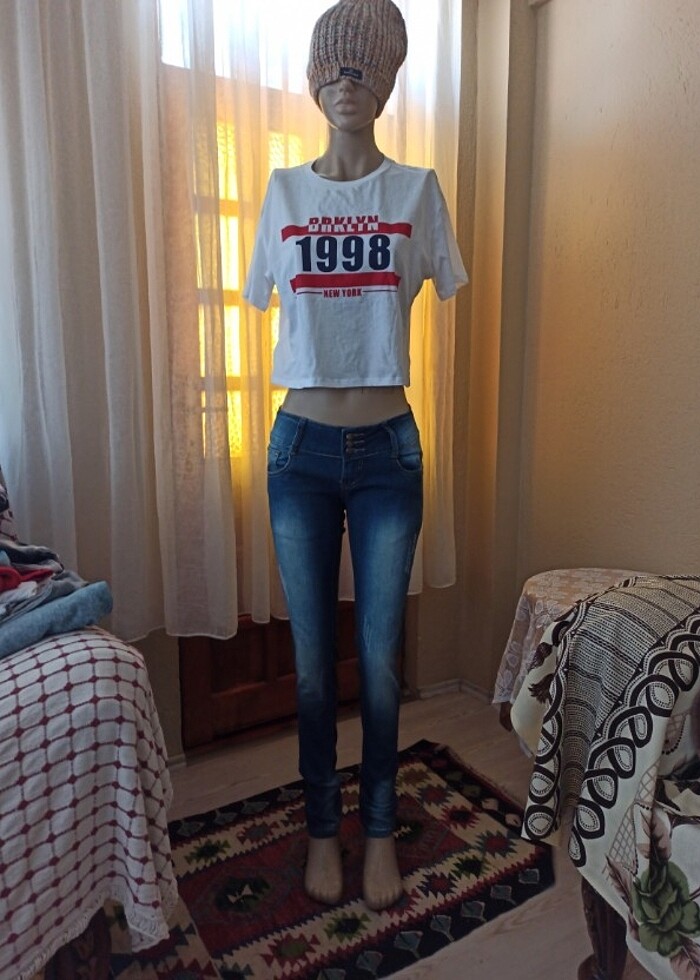 Yeni H &M CROP sBEDEN ve BySasha 38 BEDEN KOT.  - Görsel 2