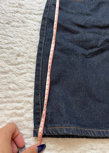 Lacivert Denim Etek Karol - Görsel 4