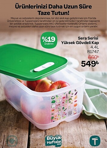 Tupperware sera 4.4 lt 