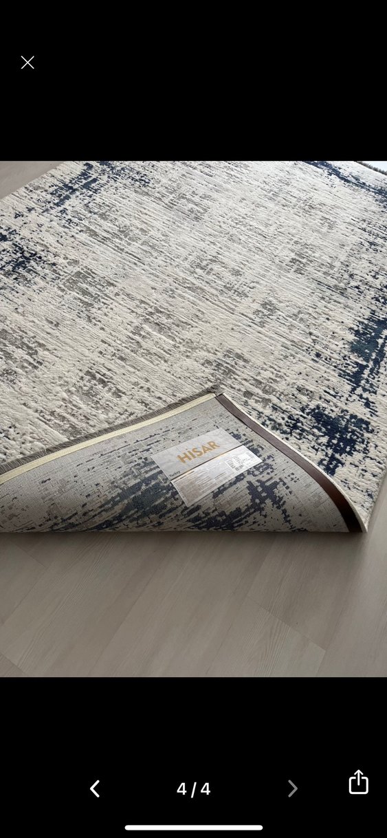 Modern Klasik Desenli Gri Beyaz Halı - Görsel 3