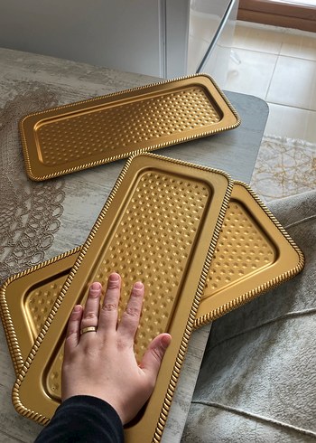 Parlak Altın Renkli Mutfak Tepsileri - Görsel 3