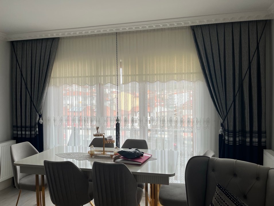 Modern Klasik Gri Perde - Görsel 3