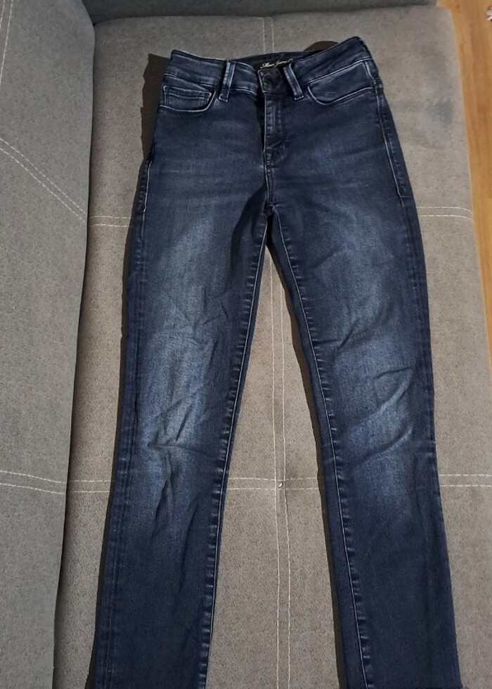 #Mavi Yumuşacık likrali bir pantolon - Görsel 2