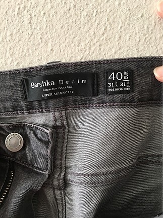 40 Beden bershla erkek gri jean
