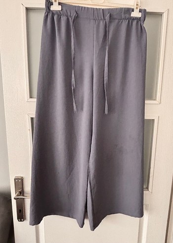 Gri Uzun Kadın Pantolon - Görsel 2