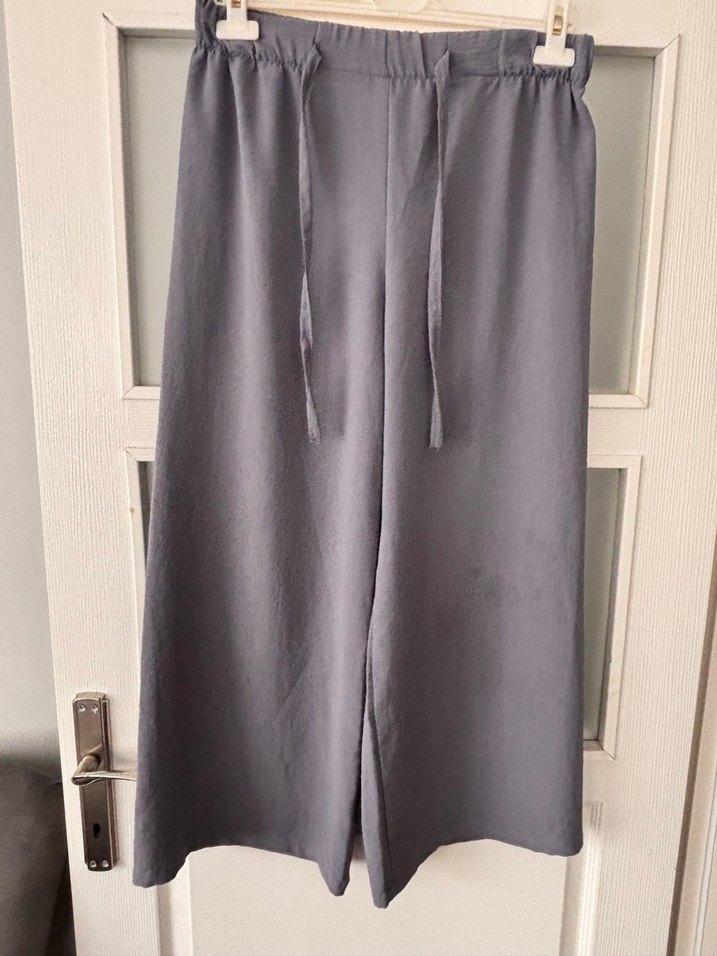 Gri Uzun Kadın Pantolon - Görsel 2