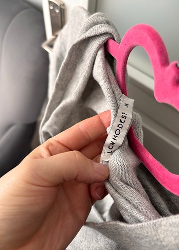 Gri Kapüşonlu Spor Kesim Kadın hırka - Görsel 5