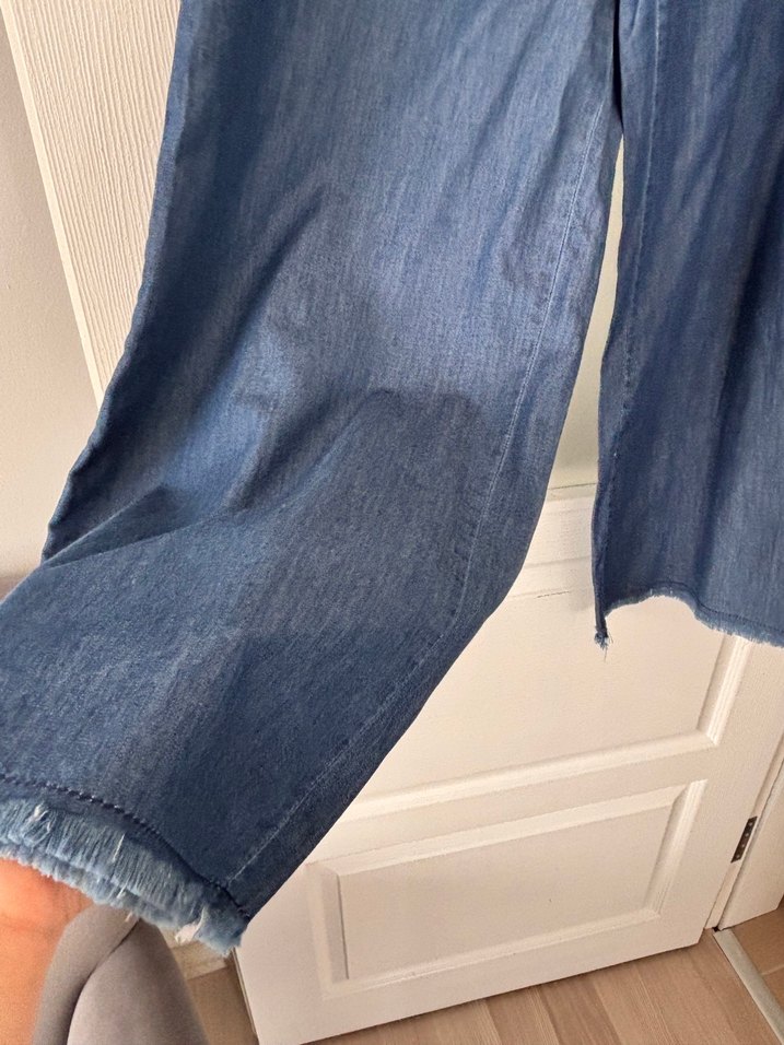 Kadın Koyu Mavi  Kot Pantolon - Görsel 5