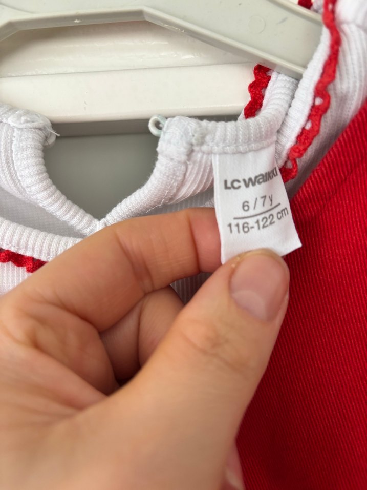 Kız Çocuk Kırmızı tulum - Görsel 4