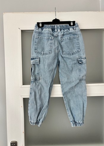 Erkek Çocuk  Bağcıklı Denim Pantolon - Görsel 3