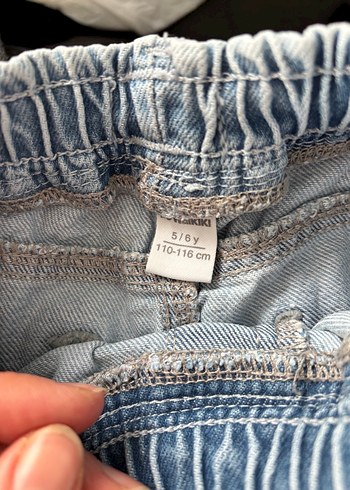 Erkek Çocuk  Bağcıklı Denim Pantolon - Görsel 5