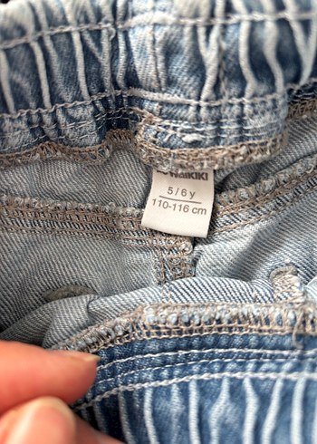 Erkek Çocuk  Bağcıklı Denim Pantolon - Görsel 4