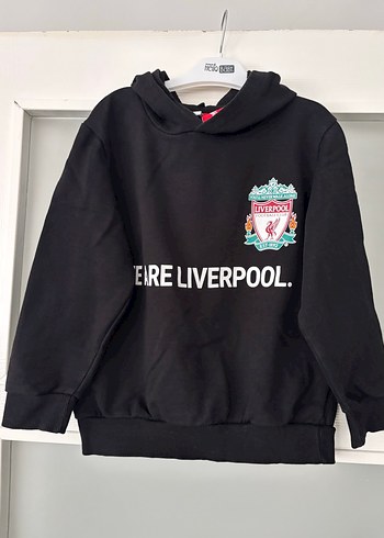 Erkek Siyah Liverpool Baskılı Sweatshirt - Görsel 2