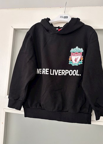 Erkek Siyah Liverpool Baskılı Sweatshirt - Görsel 3