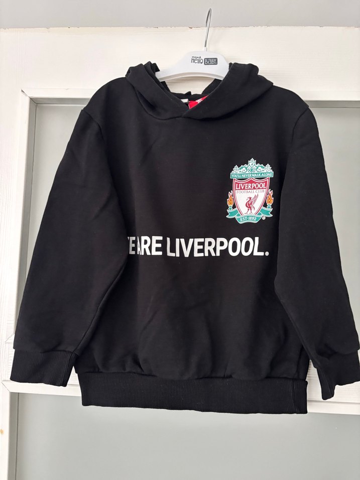 Erkek Siyah Liverpool Baskılı Sweatshirt - Görsel 2