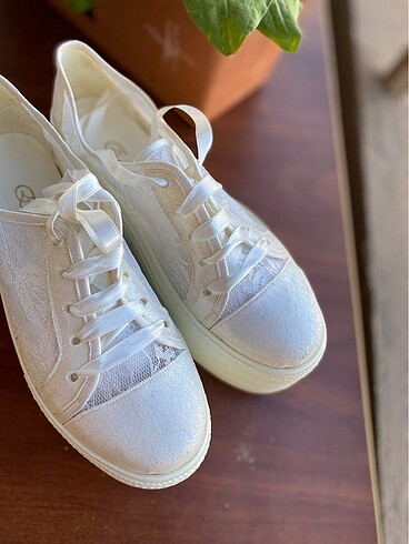 39 Beden beyaz Renk Gelin ayakkabısı