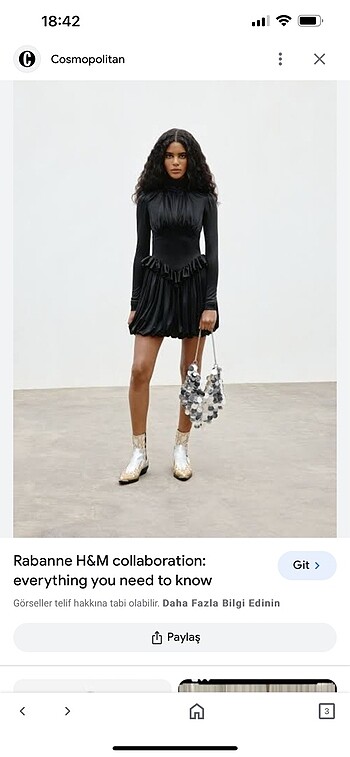 H&M rabanne mini elbise - Görsel 2
