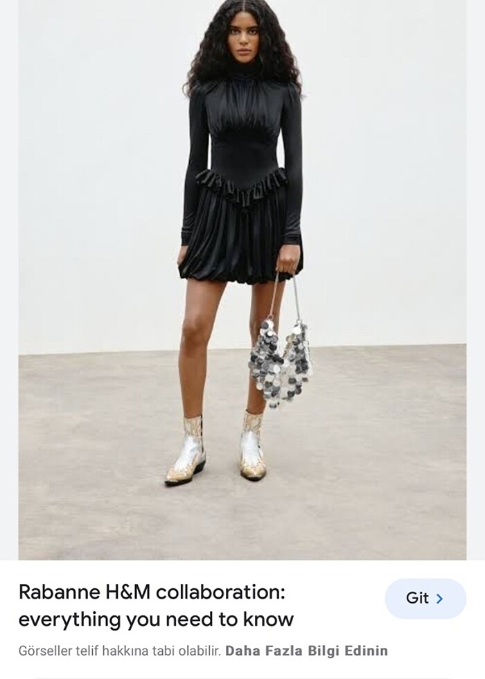 H&M rabanne mini elbise - Görsel 2