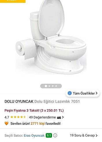 Dolumarka çocuk klozeti eğiticilazımlık 