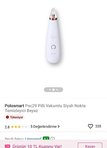 Pilli vakumlu siyah nokta temizleme aleti