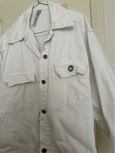 American Vintage Beyaz kot ceket oversize