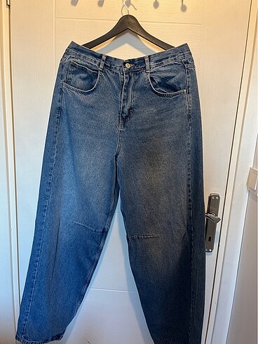 Zara Mavi Baggy Pantolon
