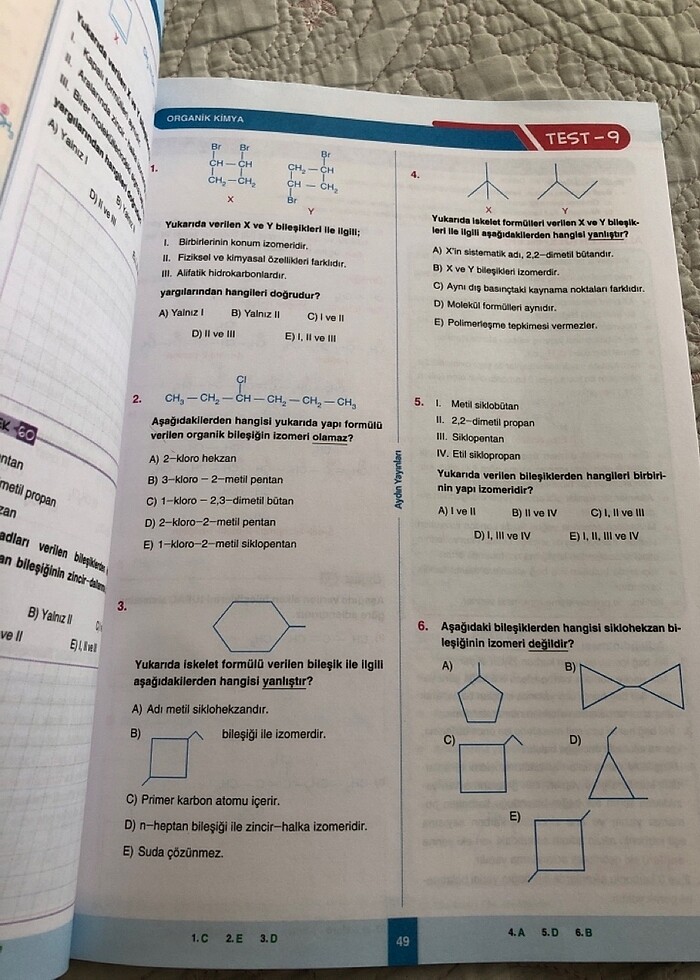 Ayt kimya organik kimya fasikülü - Görsel 5
