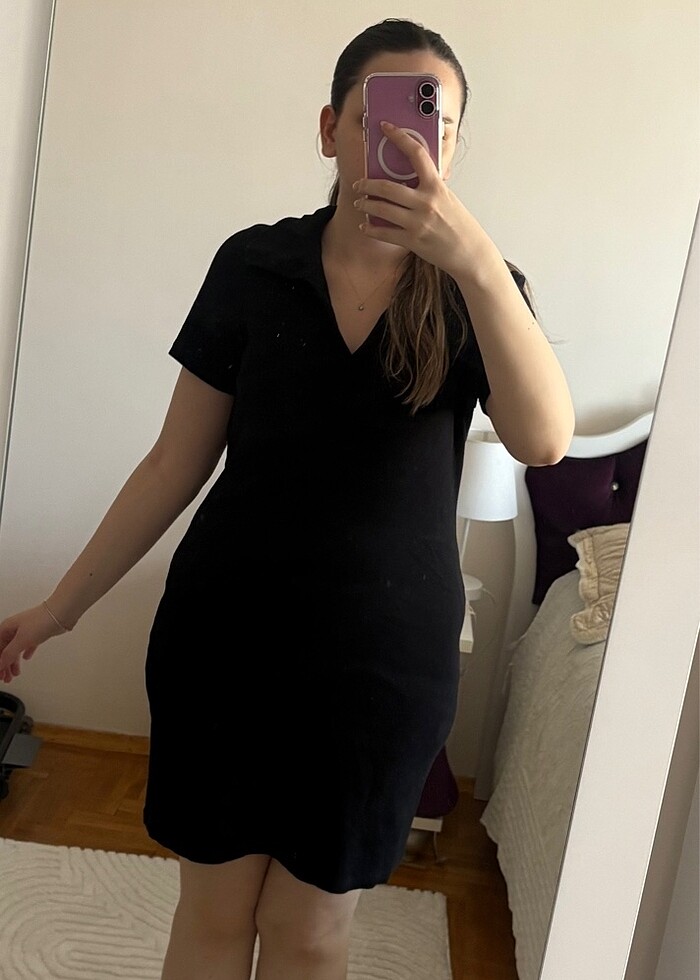 Esnek basic elbise - Görsel 3