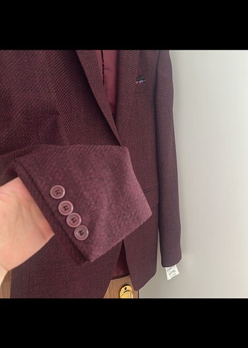 Bordo Erkek Klasik Kesim Ceket - Görsel 2