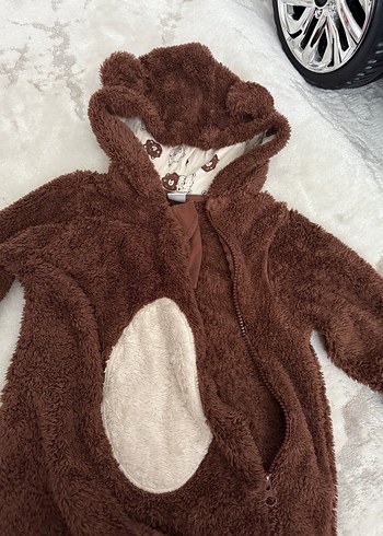 Kahverengi Kürklü Bebek Tulumu - Görsel 5