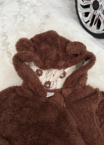 Kahverengi Kürklü Bebek Tulumu - Görsel 4