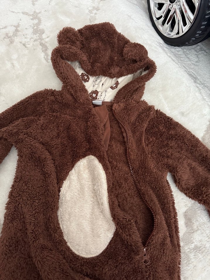 Kahverengi Kürklü Bebek Tulumu - Görsel 5