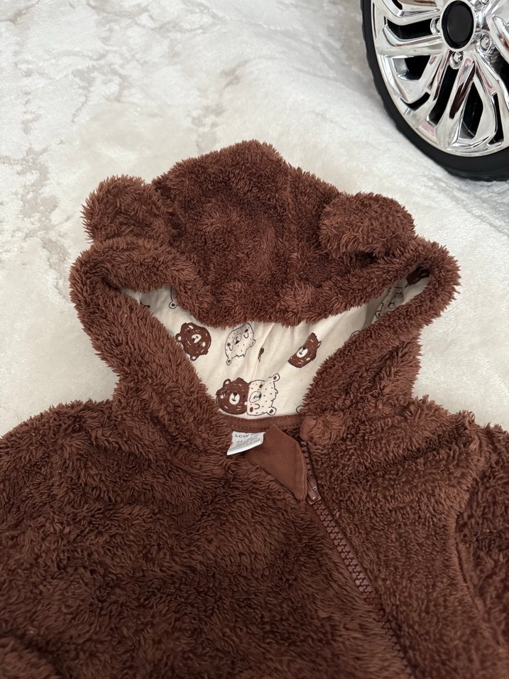 Kahverengi Kürklü Bebek Tulumu - Görsel 4