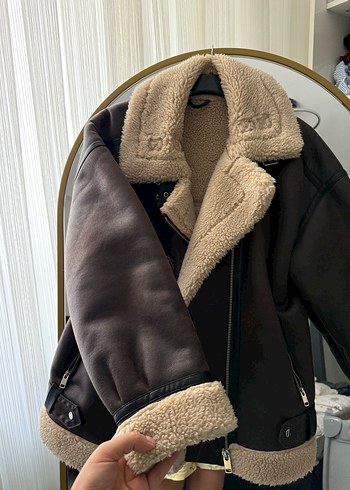 Kahverengi Deri Kürklü Kadın Ceket - Görsel 6